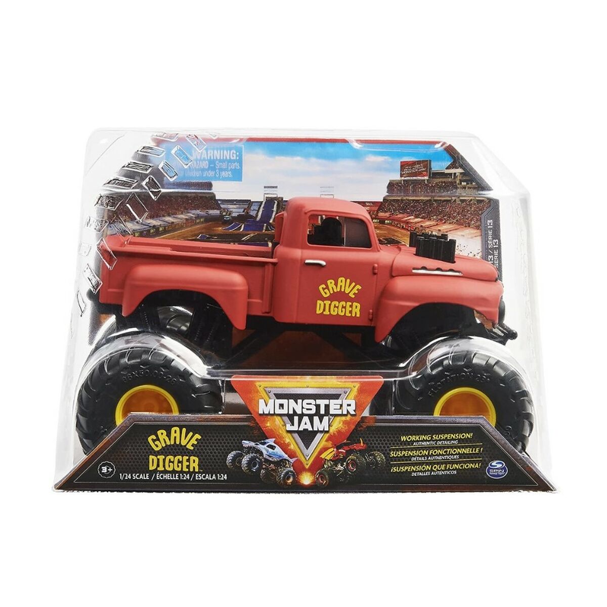 Monster Jam leluauto 1:24, lelumonstertruck 14,9×21,3×13,7 cm, monivärinen