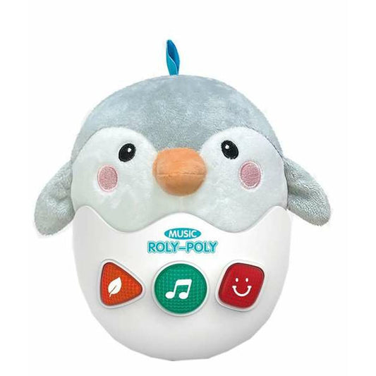 Musiikkipehmolelu pingviini 22 cm, valolla & äänellä, pehmeä unilelu vauvoille