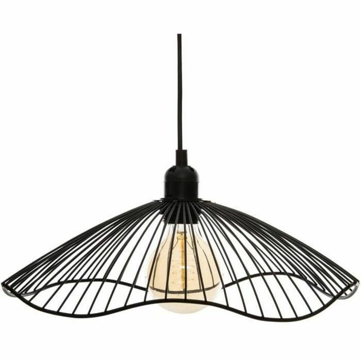 Kattovalaisin musta metalli Ø34 cm, E27 40W, kaapeli 80 cm vintage riippuvalaisin