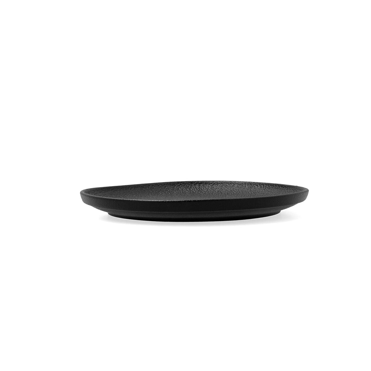 Musta keraaminen lautanen 21,3 x 21,2 cm, 8 kpl - litteä tarjoilu-ruokalautanen