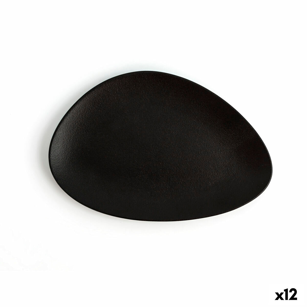 Musta keramiikkalautanen 21 cm, kolmikulmainen - 12 kpl, ravintolakäyttöön