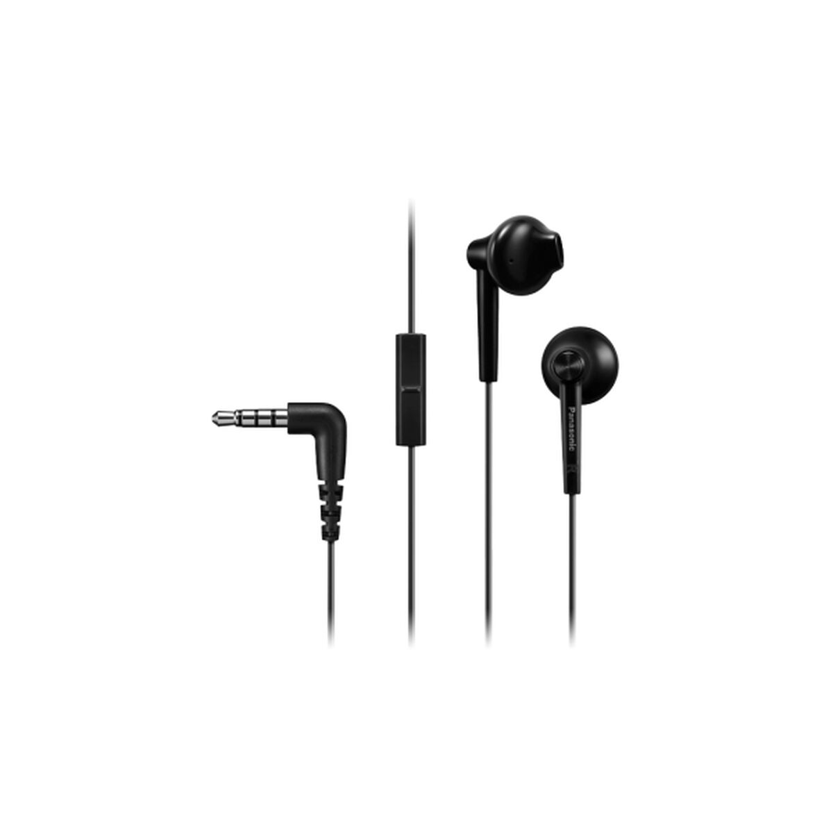 Nappikuulokkeet mikrofonilla 3,5 mm johdolliset musta, Panasonic RPTCM55EK