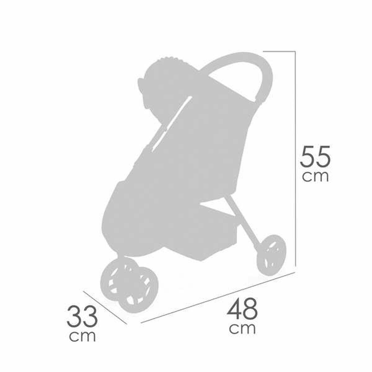 Nuken tuoli 50 cm, metallirunko & pehmustettu istuin, koottava, 3+ v Decuevas