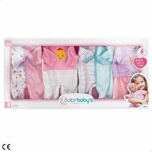Nuken vaatteet 42 cm, monivärinen setti kangas & muovi, lapsille 2+ – 2+ vuotta värikäs setti – kuva 1