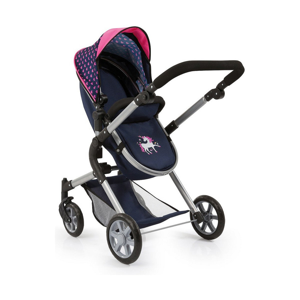 Nuken vaunut 63 cm, laivastonsininen yhdistelmävaunu Combi Neo lapsille, laukku