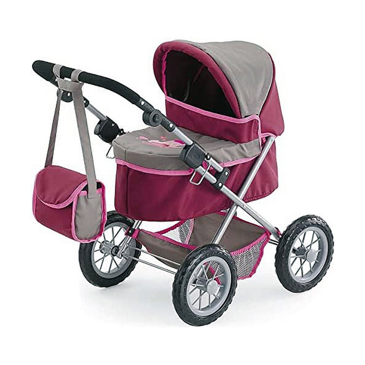 Nukenvaunut 45 cm, punainen - hoitolaukku mukana, lapsille 3+, trendy Reig