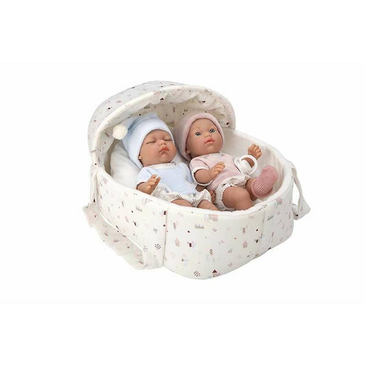 Nukke 26 cm, kantokori mukana, hoiva- ja leikkinukke, yli 3-vuotiaille kotiin
