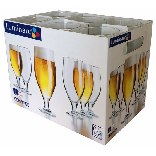 Olutlasit 500 ml, pesukoneeseen sopiva 6 kpl - jalallinen, juhliin & baariin