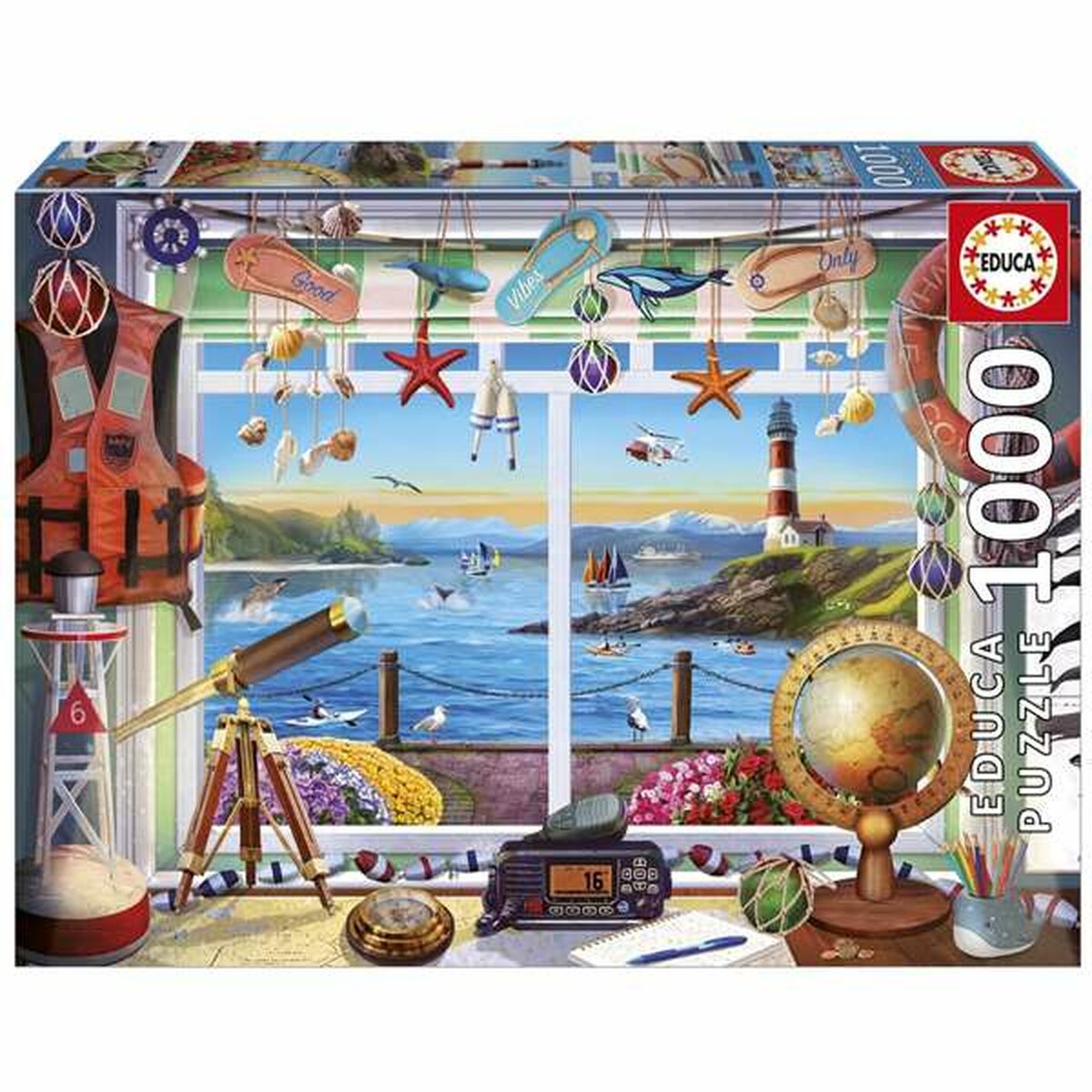 Palapeli 1000 palaa, rannikkonäkymä - Life in the Shore, 14+ aikuisille Educa