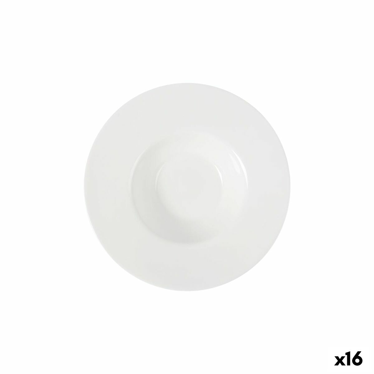 Pastalautanen Ø 26,7 cm, syvä lautanen 16-osainen setti, valkoinen, pastalle