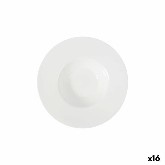 Pastalautanen Ø 26,7 cm, syvä lautanen 16-osainen setti, valkoinen, pastalle