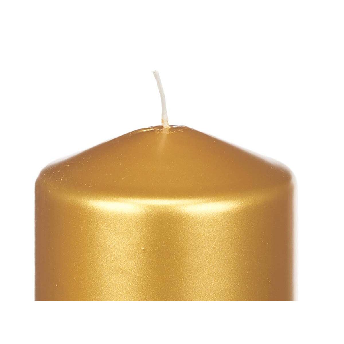 Pilarikynttilä kultainen 7 x 15,5 x 7 cm, 12 kpl koriste- ja juhlakäyttöön