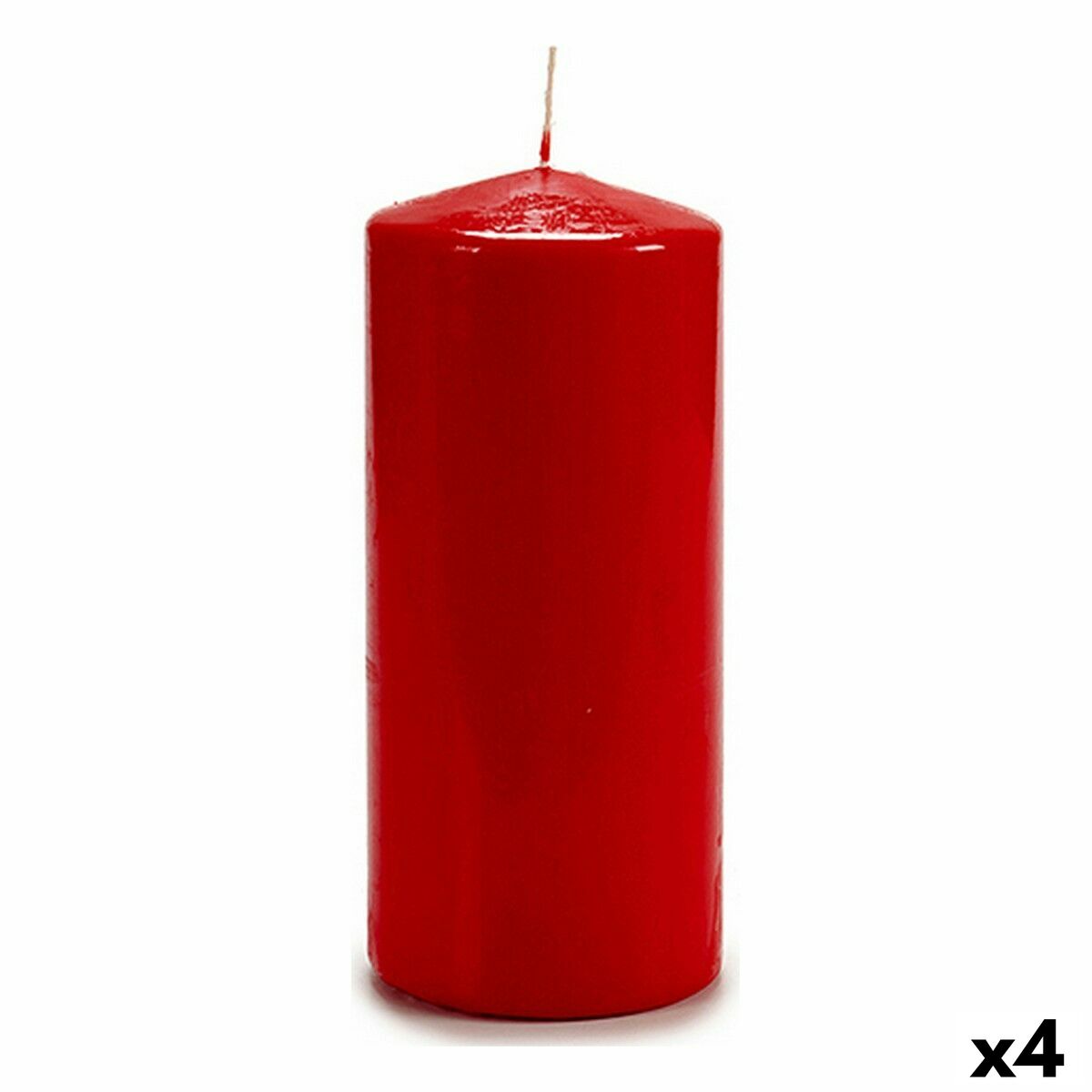 Pilarikynttilä punainen 9 x 20 cm, 4 kpl vahakynttilä pöytäkynttilä juhlaan