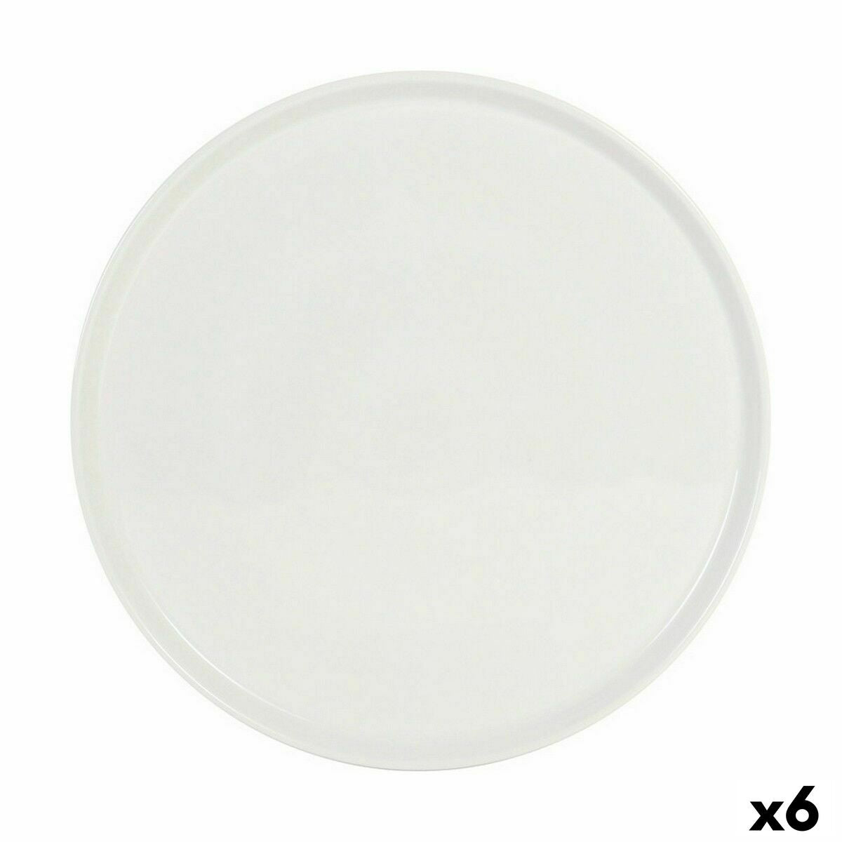 Pizzalautanen Ø 33 cm, 6 kpl, valkoinen - pizzatarjoiluun & arkikäyttöön