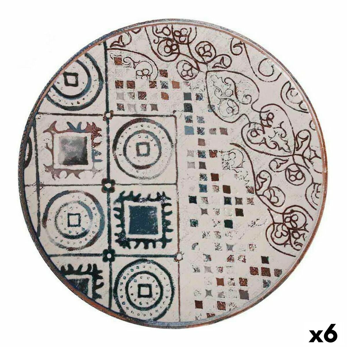 Aluslautanen posliini ø32,5 cm, 6 kpl - Grecia-kuosi, juhla- & arkikäyttöön