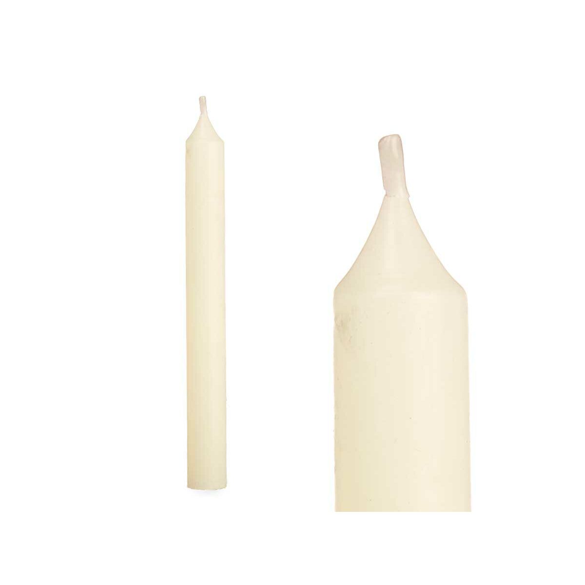 Pöytäkynttilät 20 cm, 8 h paloaika, kerma, 2 cm halkaisija, 12 kpl, parafiini
