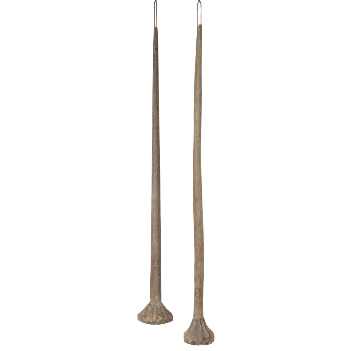 Puinen koristehahmo 130 cm, teak luonnollinen väri, sisustukseen olohuoneeseen