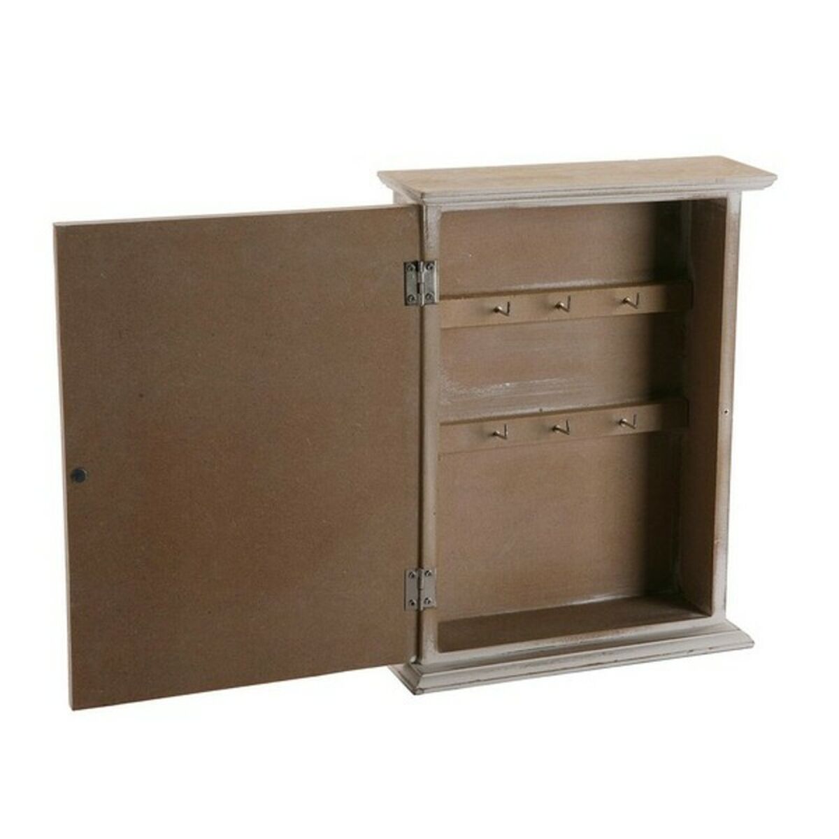 Puinen koristerasia kuvioitu ovi 7,5 x 28 x 21 cm, koristeellinen säilytys