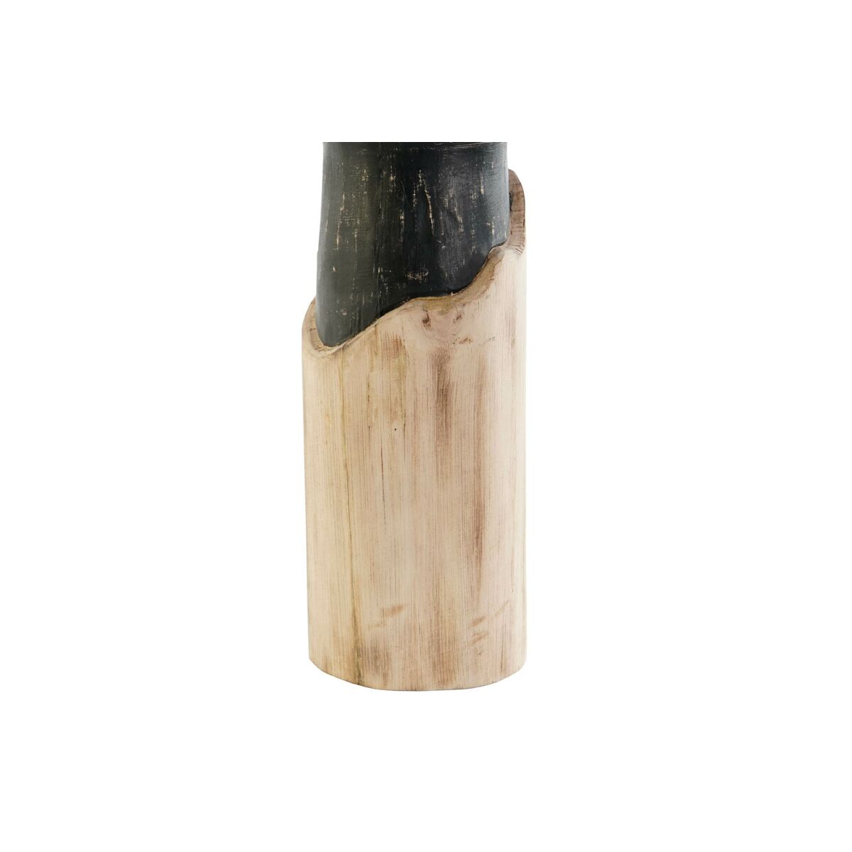 Puinen shakkinappula koriste, 2 kpl 12 x 12 x 48 cm, valkoinen & musta, loft-tyyli