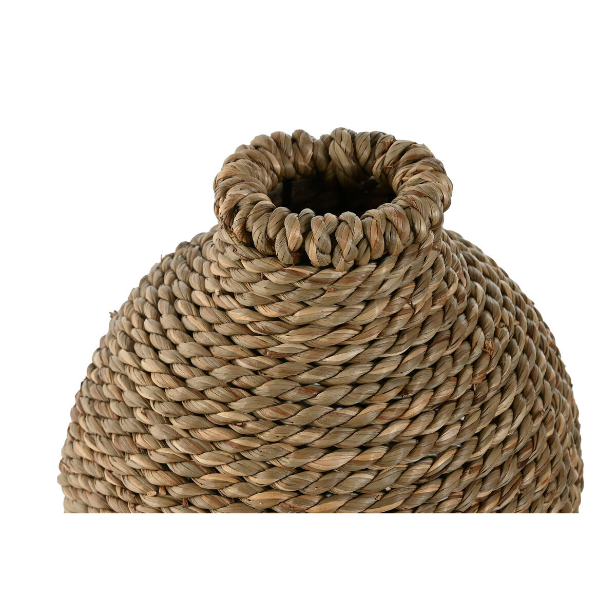 Maljakko punottu kuitu trooppinen sisustukseen 15 x 15 x 32 cm, luonnonväri