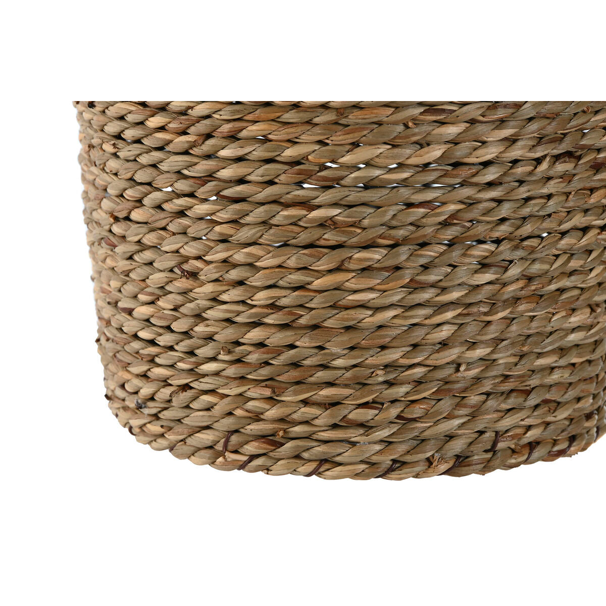 Maljakko punottu luonnonkuitu trooppinen, korkea 16 x 16 x 40 cm, luonnonväri