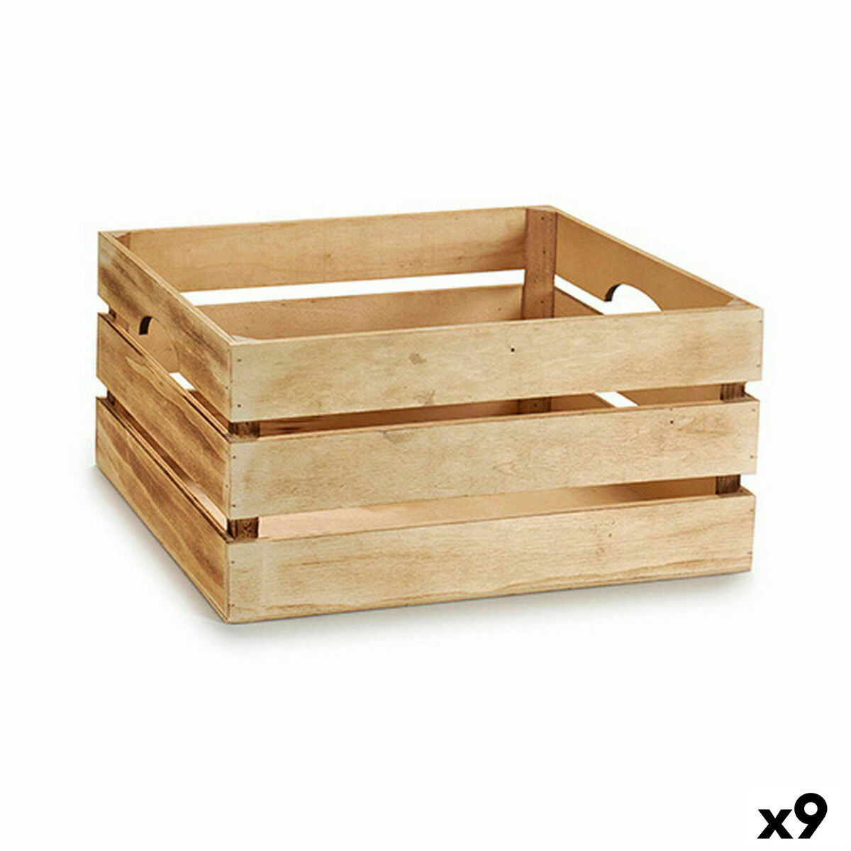 Puulaatikko 9 kpl, ruskea puu 40,5x20x30,5 cm, säilytys ja sisustus pöydälle