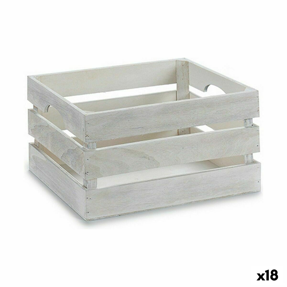 Puulaatikko valkoinen 31 x 16 x 21 cm sisustukseen & juhliin poppeli, 18 kpl