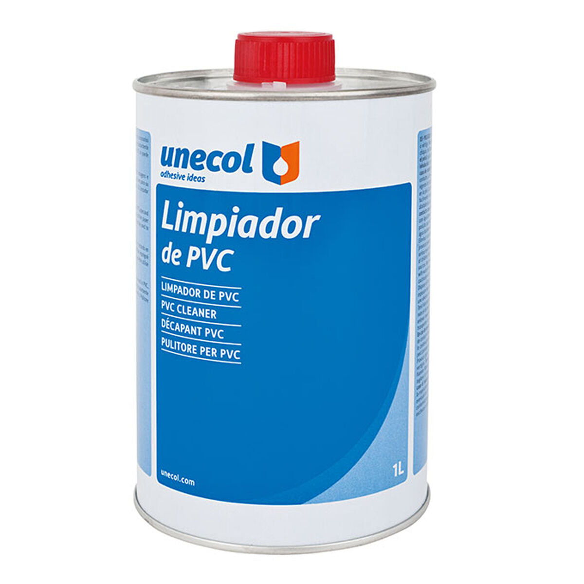 PVC-puhdistusaine 1 L putkille, esikäsittelyyn & poistoaine Unecol A205