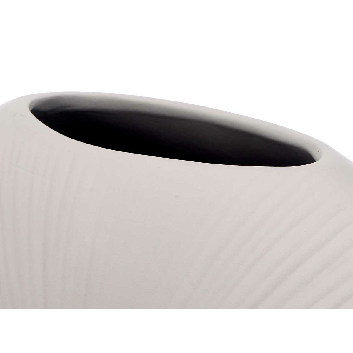 Maljakko pyöreä harmaa keramiikka 29 x 26 x 11 cm, 4 kpl sisustukseen