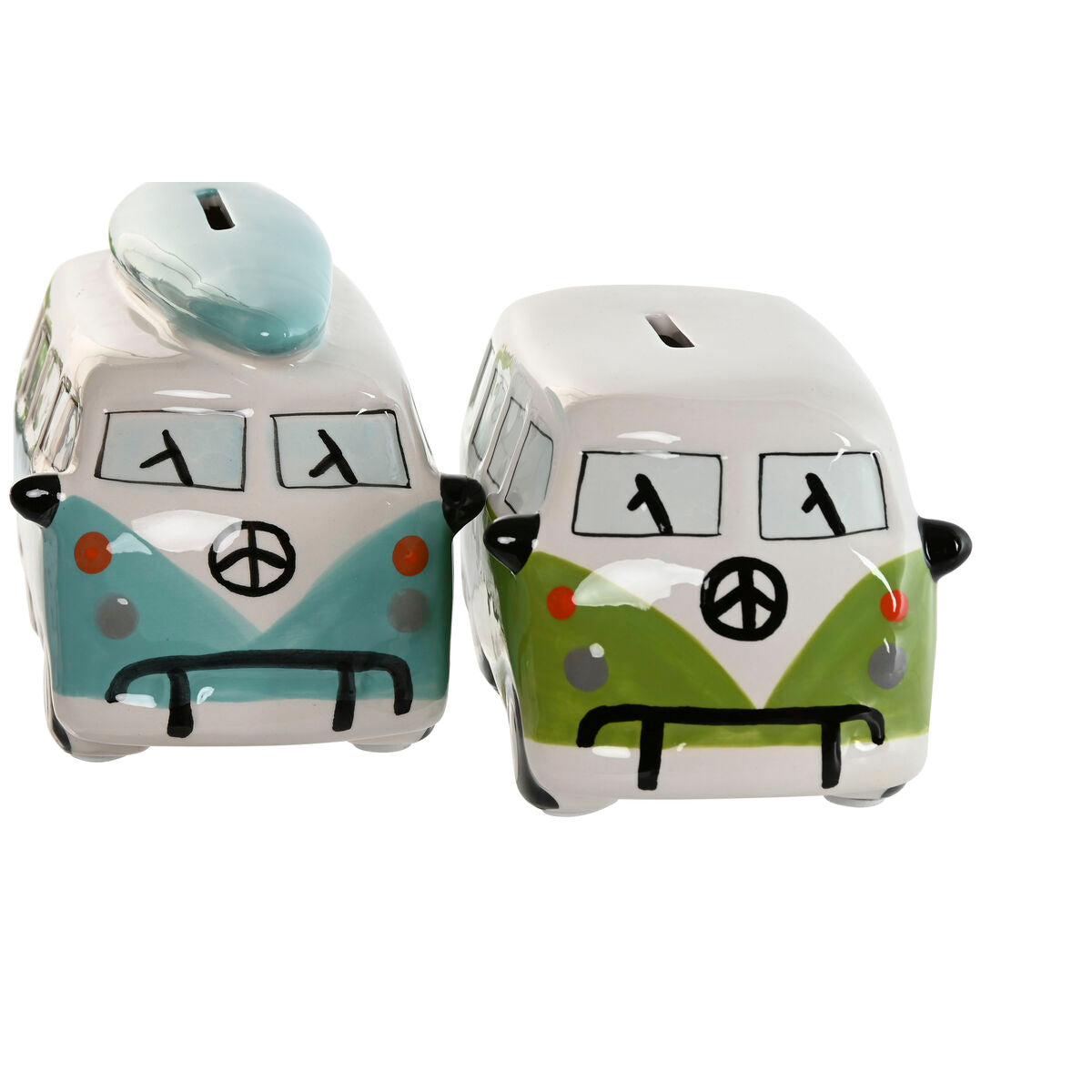 Rahalipas pakettiauto dolomiitti 2 kpl 16 x 10 x 11 cm, sekavärit, sininen & vihreä