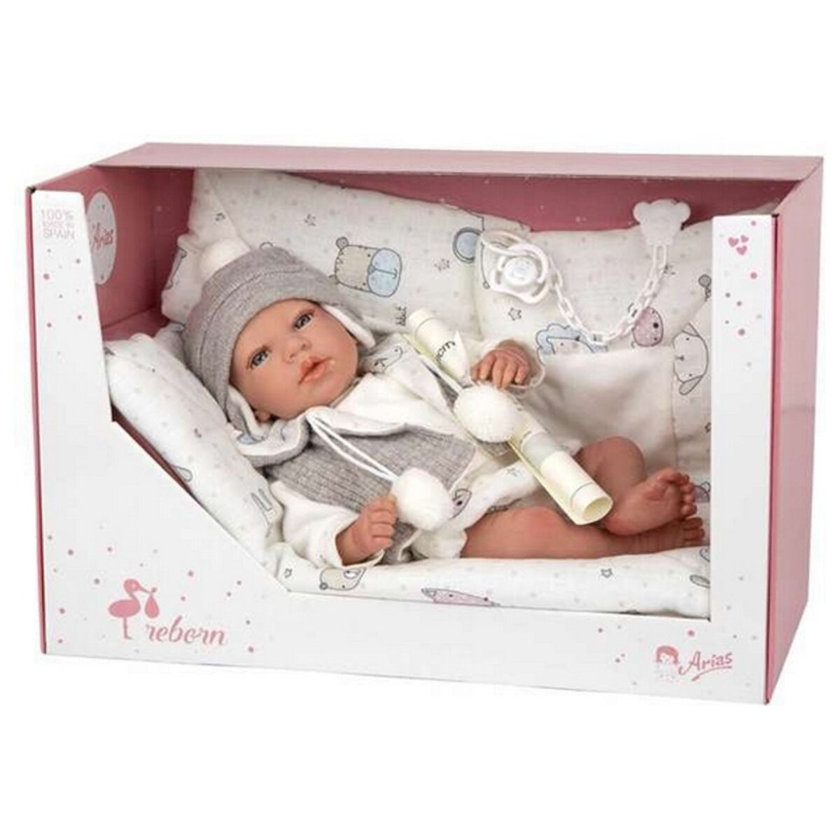Reborn-nukke 40 cm, realistinen vauvannukke asusteilla, lapsille, Arias