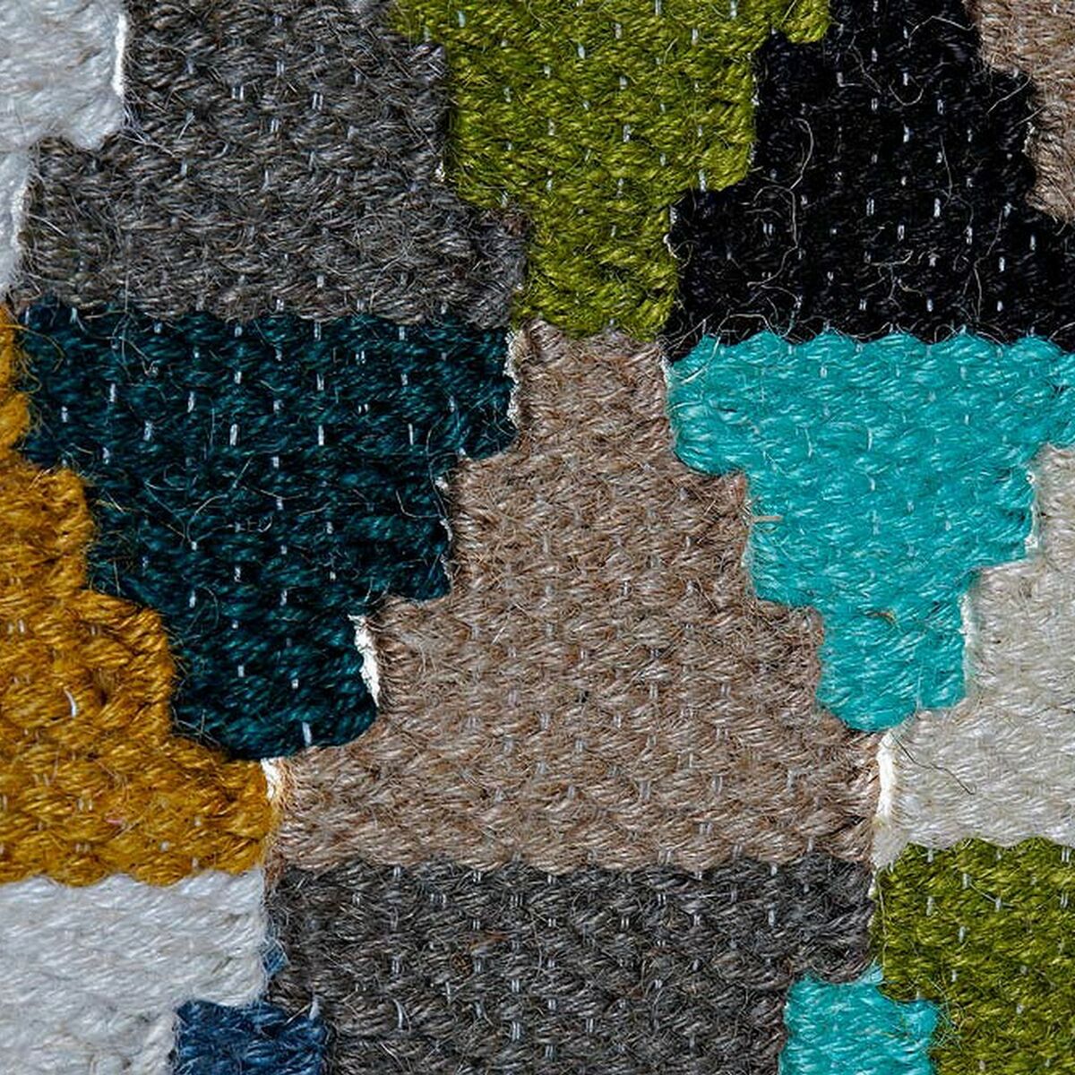 Riippuva seinäkoriste juutti & puuvilla 51 x 2 x 115 cm, tupsuilla boho-kuvio