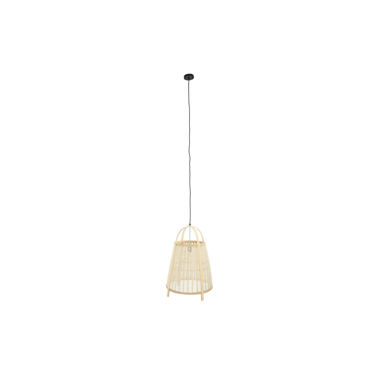 Riippuvalaisin bambu-pellava 47 x 47 x 64 cm luonnollinen kerma E27 220 V