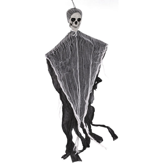 Ripustettava halloween-koriste kallo 80 cm, roikkuva luuranko juhlakoriste