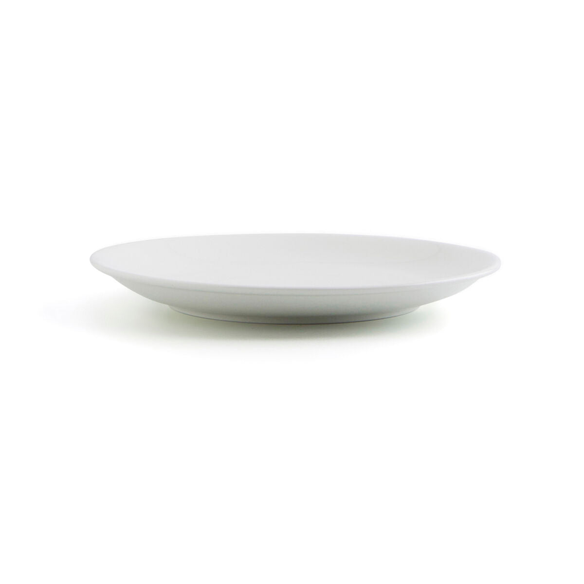 Ruokalautanen 24 cm keraaminen valkoinen, 6 kpl – litteä coupe, astianpesukone