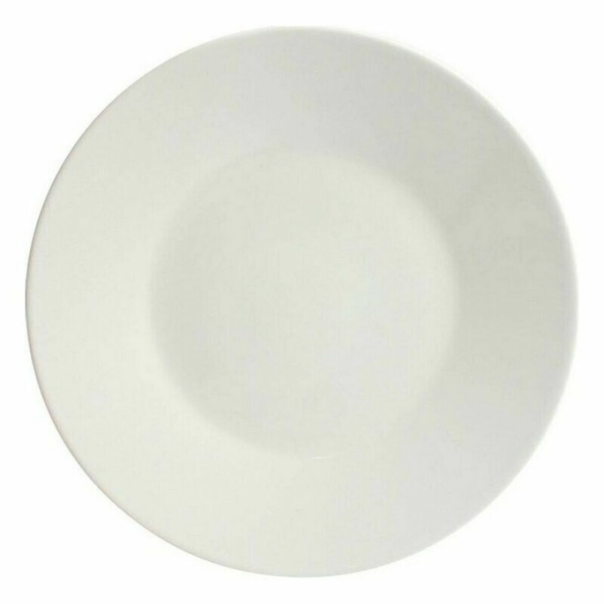 Ruokalautanen 25 cm keramiikka, litteä - 6 kpl, valkoinen, tarjoiluun, Ø 25 cm