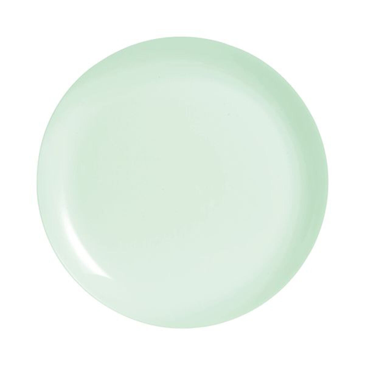 Ruokalautanen 25 cm, lasinen vihreä - astianpesukoneen kestävä, 24 kpl ruokailuun