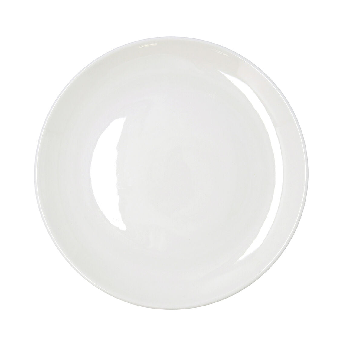 Ruokalautaset 27 cm, valkoinen keramiikka, pinottavat 6 kpl - tiskikone & mikro