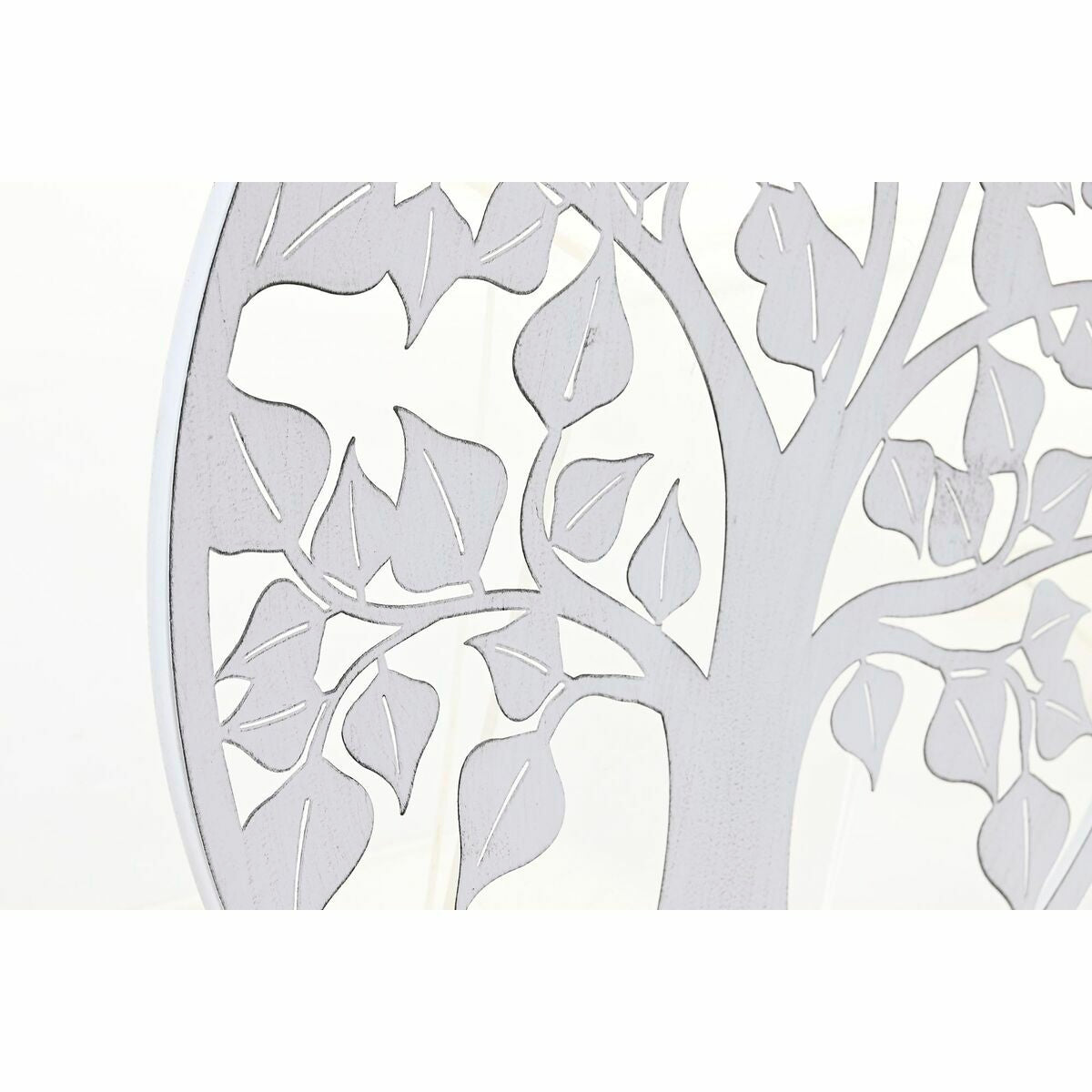 Seinäkoriste puu metalli, 2 osaa 40 x 1 x 40 cm, valkoinen & musta perinteinen