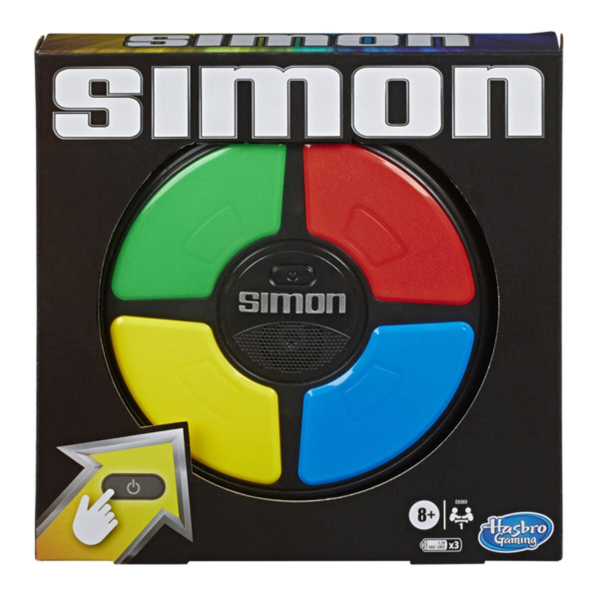 Simon muistipeli, elektroninen äänivalopeli paristokäyttöinen 8+ – 1–4 pelaajaa