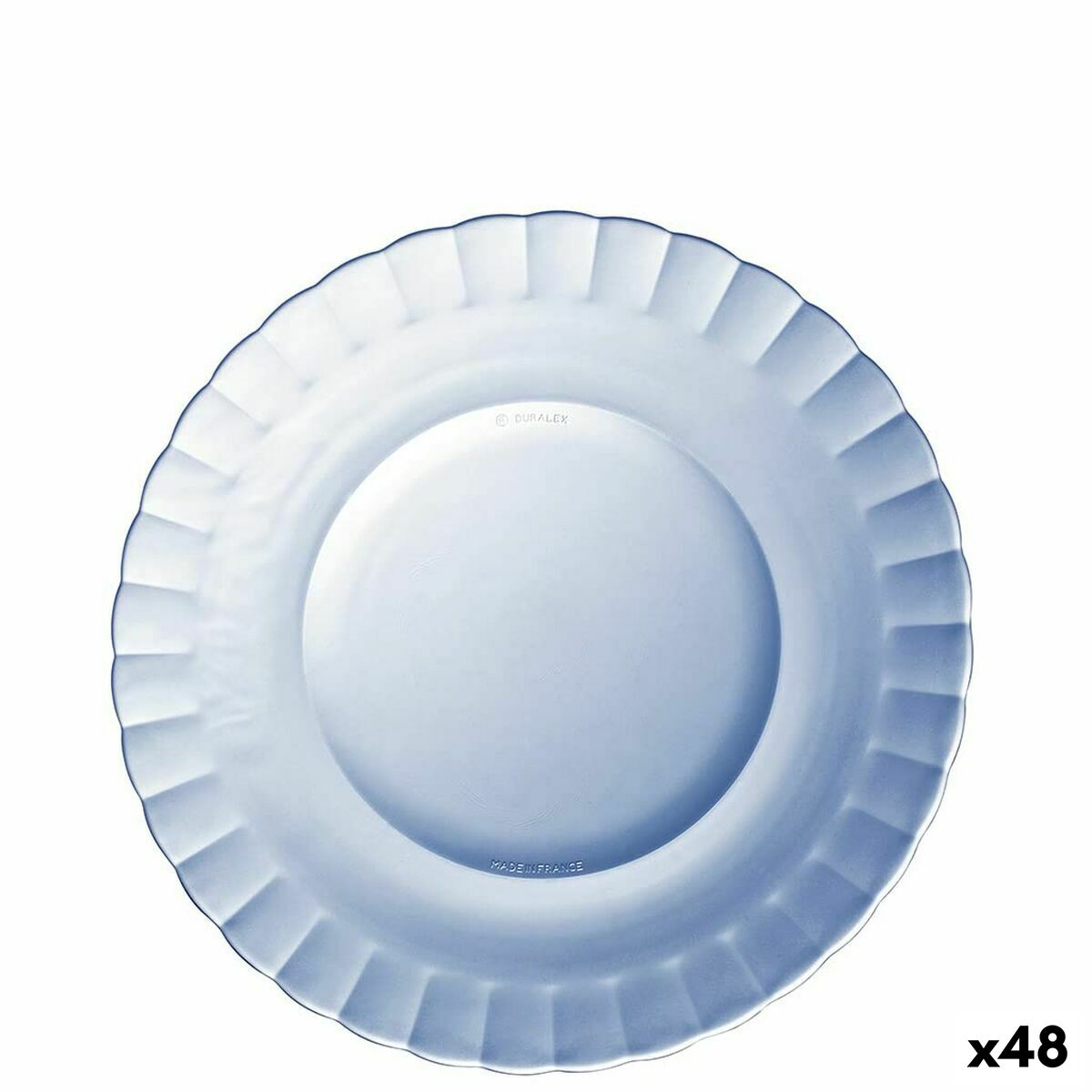 Lautanen 23 cm sininen, litteä Picardie lounaslautanen kristalli 48 kpl Duralex