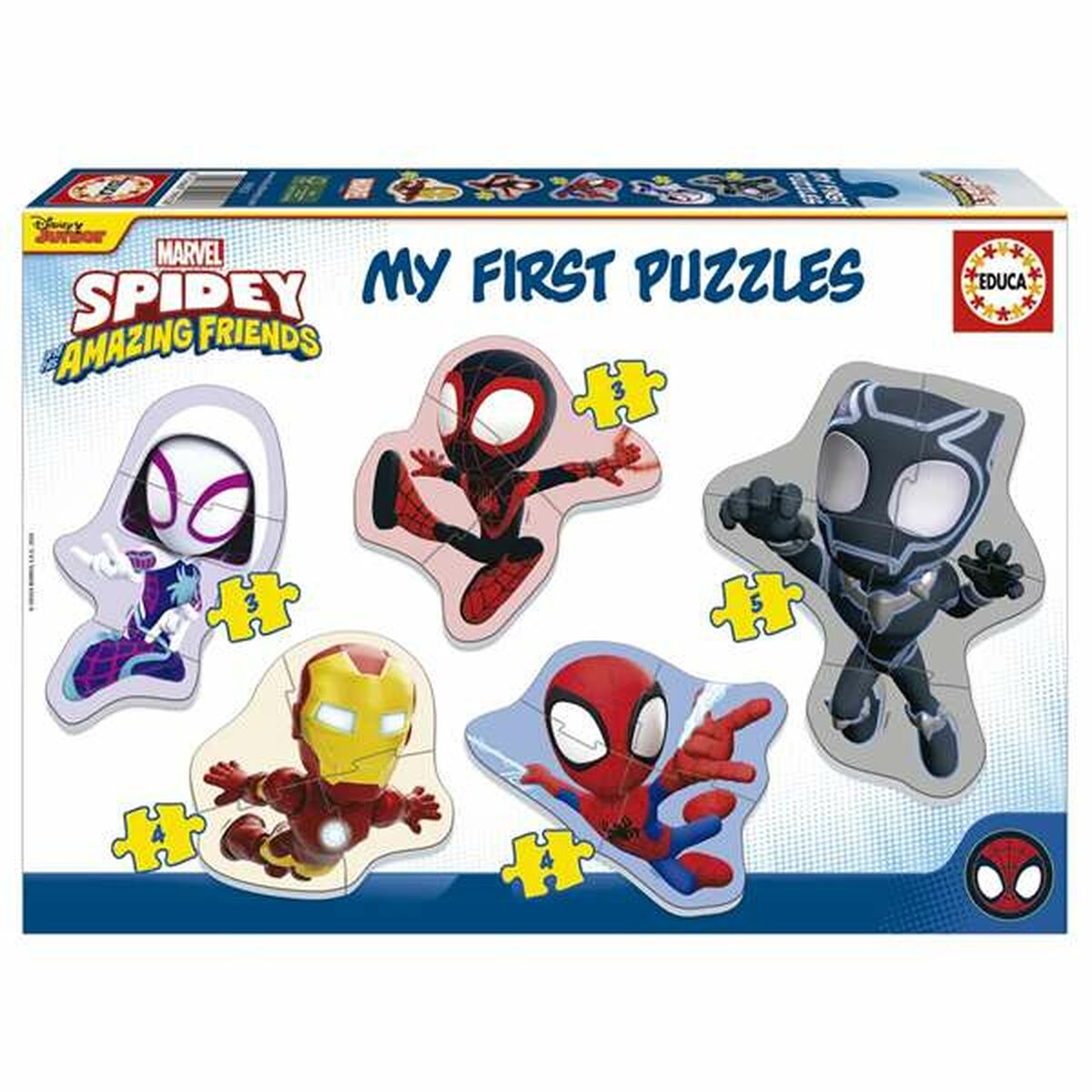 Spidey palapeli, 5 pientä hahmopalapelia lapsille ensipalapeli 2+ vuotta