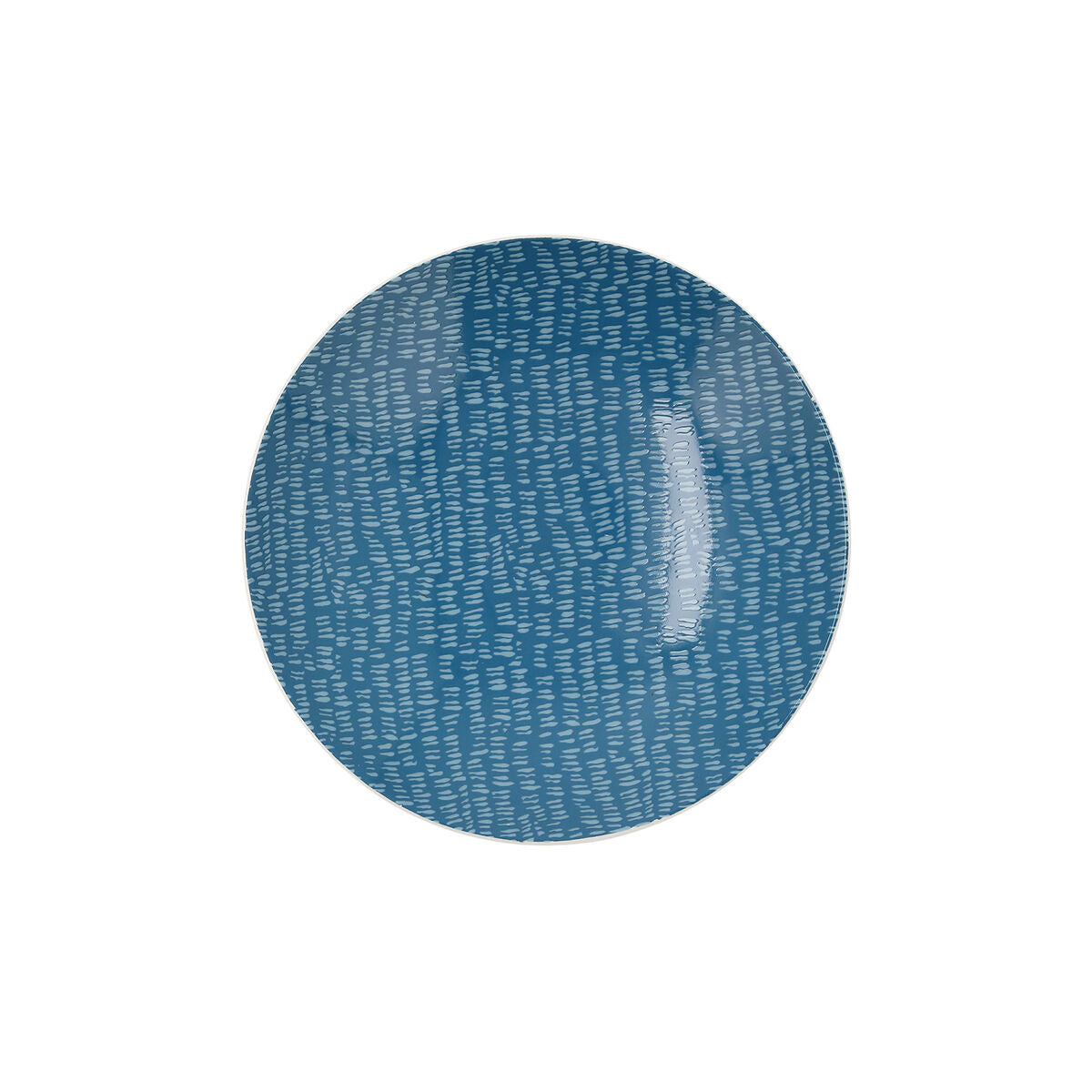 Syvä lautanen 20 cm, sininen keramiikka Ripple-kuvio, 6 kpl arkeen & juhlaan