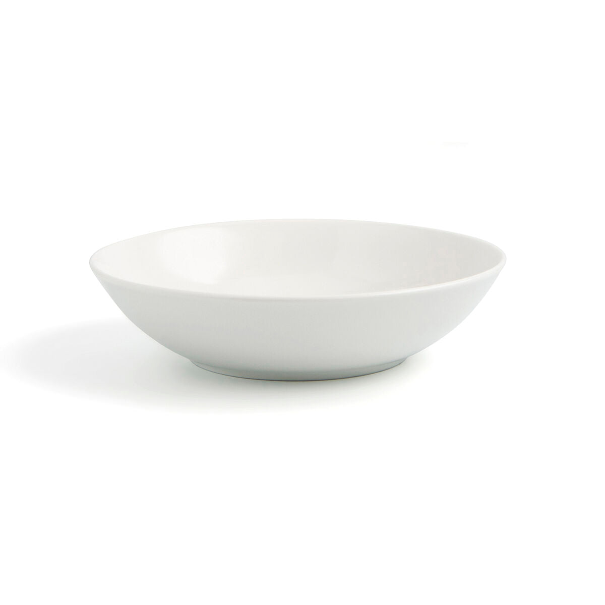 Syvä lautanen 21 cm, keramiikka, coupe-malli, 6 kpl, valkoinen, astianpesukoneeseen