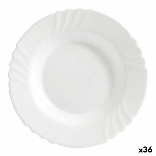 Syvä lautanen Ø 23 cm, 36 kpl – valkoinen, ruokailuun & ravintoloihin