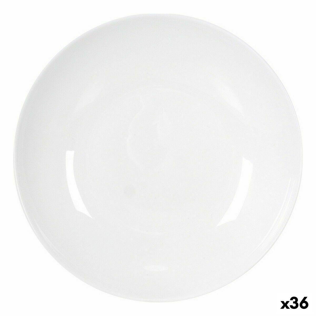 Syvä lautanen Ø 23 cm, 36 kpl - valkoinen tarjoilulautanen ravintolaan & juhliin