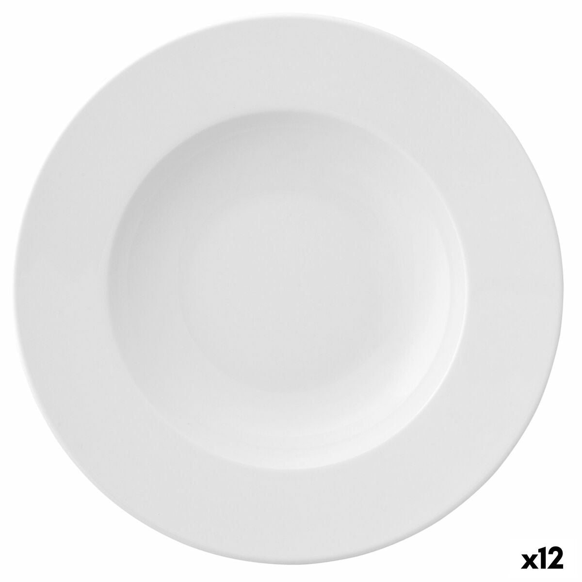 Syvä lautanen 23 cm keramiikka valkoinen, 12 kpl - uuni & astianpesukone