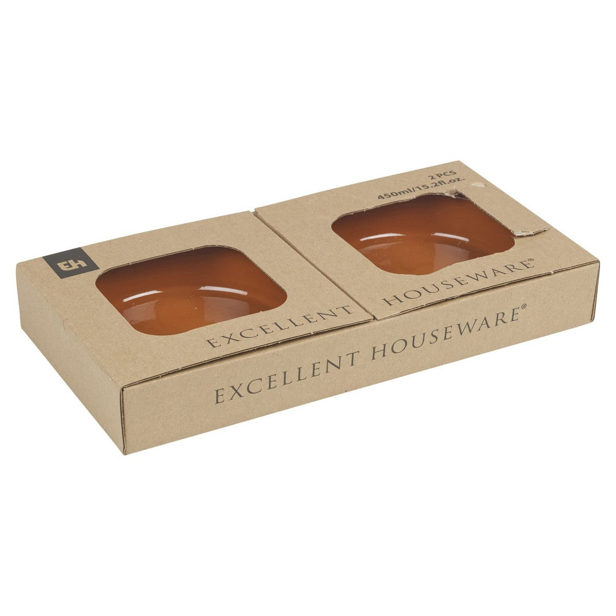 Terrakotta tarjoilukulho mikroon & astianpesukone 450 ml 2 kpl Ø 15,5 x 3,8 cm
