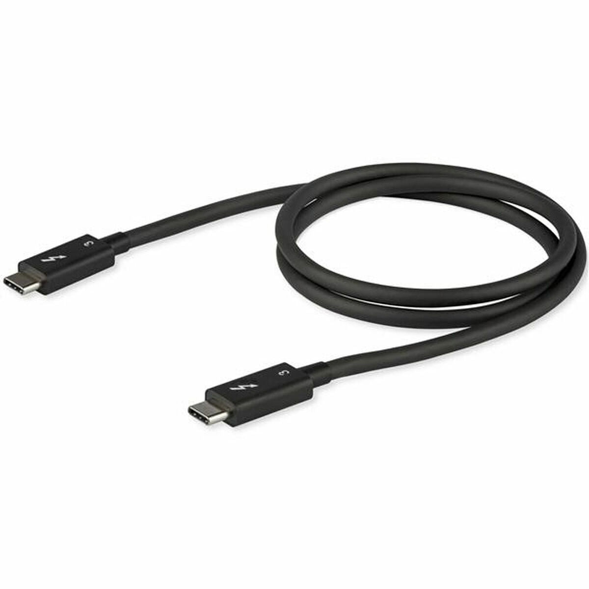 Thunderbolt 3 kaapeli USB-C–USB-C 80 cm, niklattu liitin, musta, data & lataus