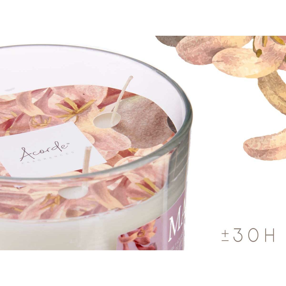 Tuoksukynttilä 400 g, lime & appelsiininkukka, lasipurkissa, 6 kpl, kotiin